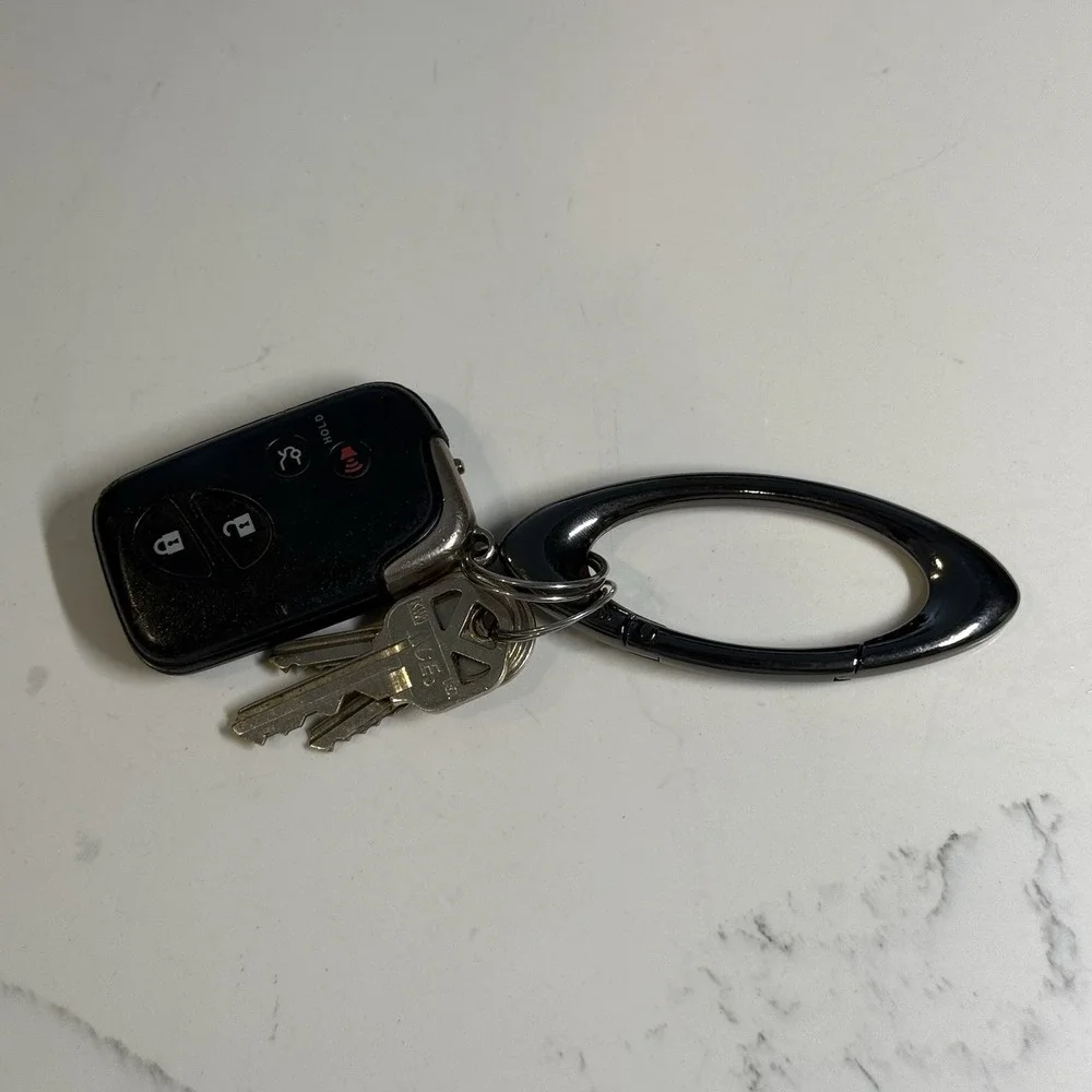 Oakley Carabiner Keychain Clip‎ Black Gray Icon Software Gorpcore Vintage Y2K